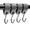 Brute Strength - Leather S Hooks for hanging - Grey