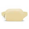 Bomvabe Beige Fanny Pack 1L for Women with 2-way Zipper,