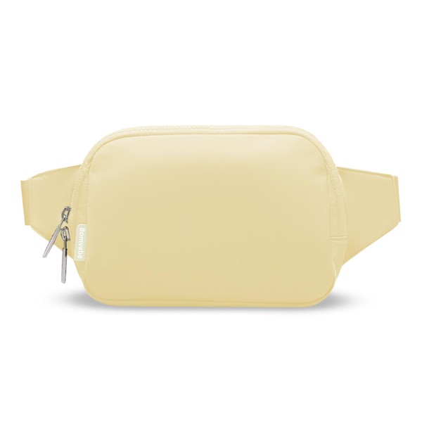 Bomvabe Beige Fanny Pack 1L for Women with 2-way Zipper,