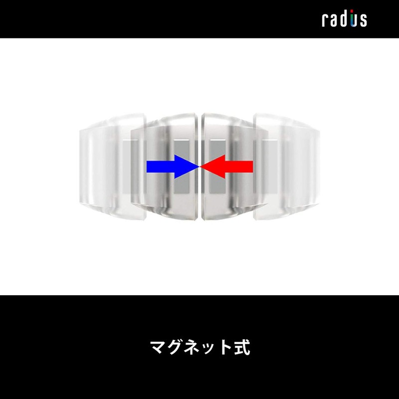 Radius Radius HP-CMC01 Bluetooth Earphones, Drop Prevention, Anti-Shedding, Cable, Magnetic
