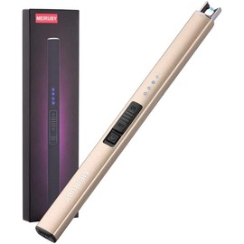 Electric Candle Lighter, Mothers Day Gifts for Mom from Daughter Son, Birthday Gifts for Mom Women Men Wife Sister, Economical Portable Rechargeable USB Arc Windproof Lighters for Candle Camping Kitchen BBQ Daily Use:_Champagne Gold