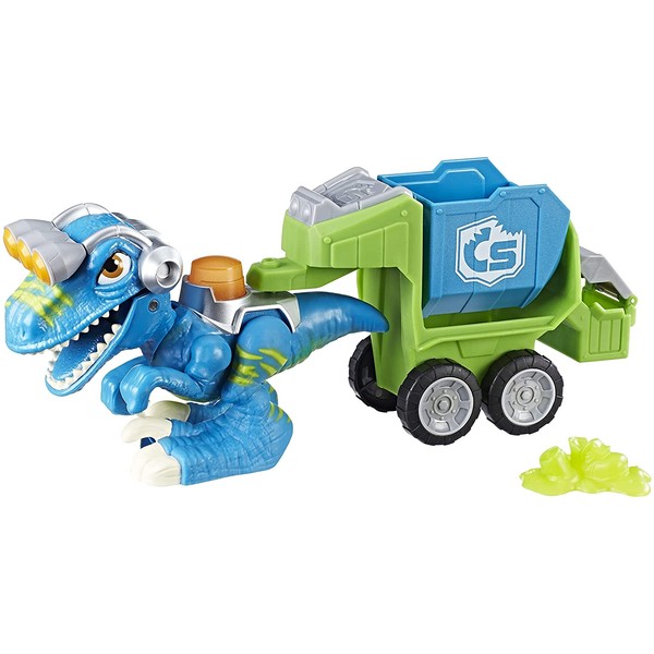 Chomp Squad Playskool Raptor Compactor, Raptor Dinosaur Figure with Trash Compactor Accessory, Garbage Truck Toy for Kids 3 Years and Up ()