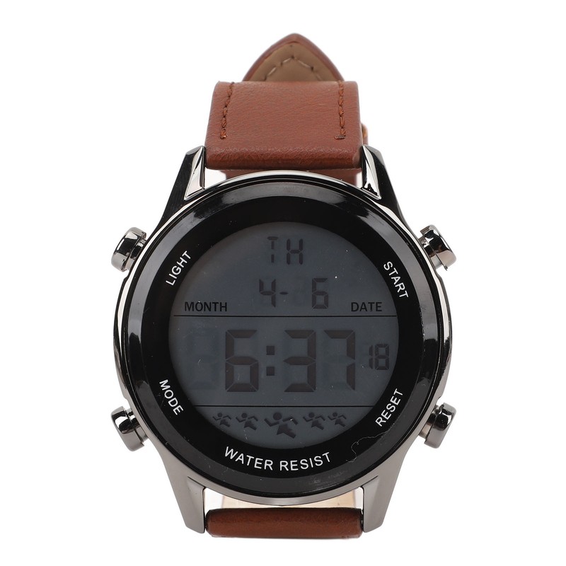 Men Digital Watch Dual Time Stopwatch Calendar Alarm Clock Waterproof