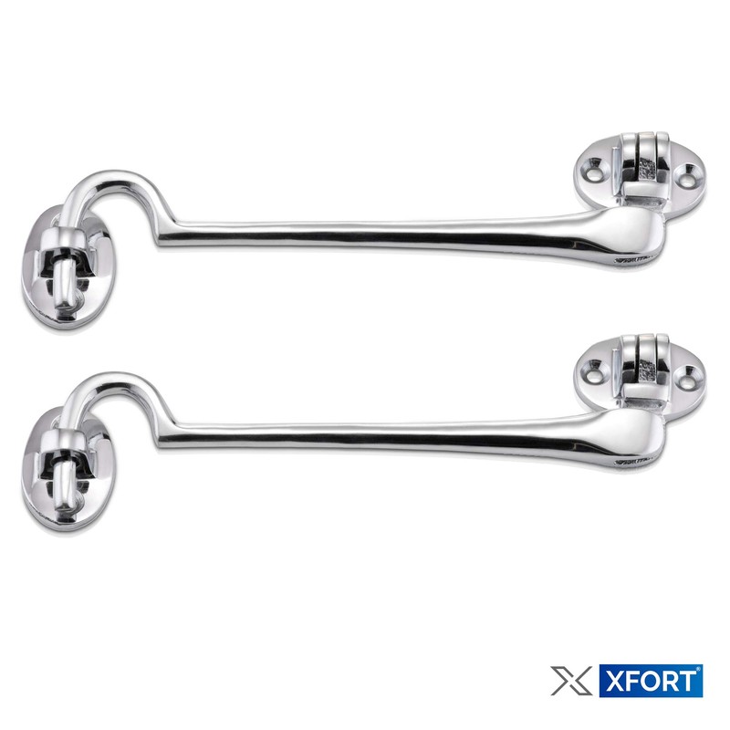 XFORT® 150mm Chrome Cabin Hook, Gate Latch, Door Latch, Door