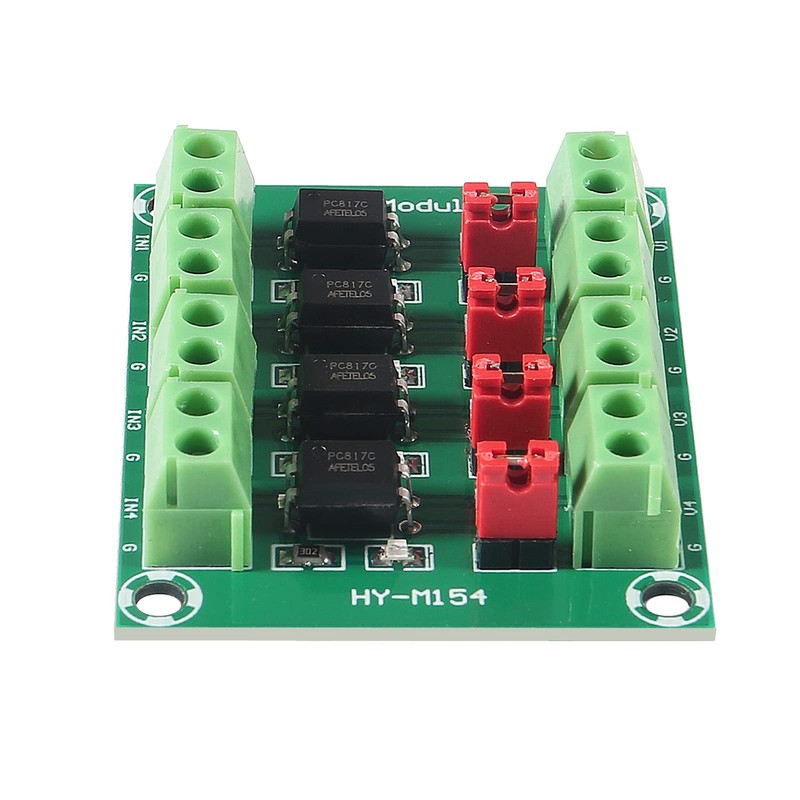 ALMOCN 4 Channel Optocoupler PC817 Insulation Board Voltage Converter Adapter