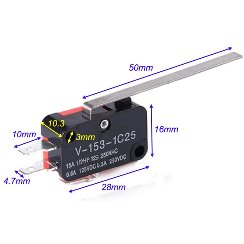 Gebildet 10 pieces Miniature Micro Limit Switch Momentary SPDT Snap