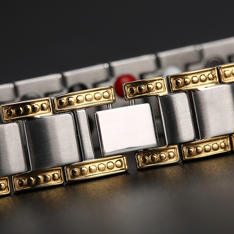 Double Strength Titanium Steel Magnetic Therapy Lose Weight Bracelet for