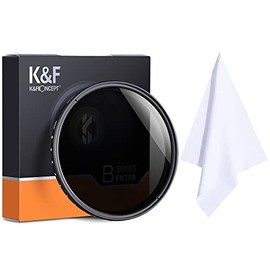 K&F Concept 52mm ND2-ND400(1-9 Stop) Filter, Variable ND Filter(Neutral Density), Ultra-Slim/Nano Coating, for Camera Lens + Cleaning Cloth