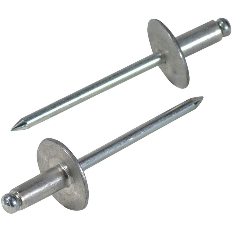 LOBTEX NSA63LFMP Blind Rivet Large Flange Eco Pack Aluminum/Steel 6-3