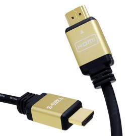 TARO'S 4K Compatible HDMI Cable, Premium High Speed, Premium Certified, 18Gbps, 4K2K@60HZ, HDMI 2.0, Ethernet, Ultra HD, 3D Full HD, HDR, BT. 2020 Video/Audio Return/HEC, 1.5M, Gold Black,