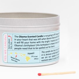 JD and Kate Industries Obama Scented Candle | Hand-Poured in 16 oz tin | Almond, Coconut and Pineapple Scent