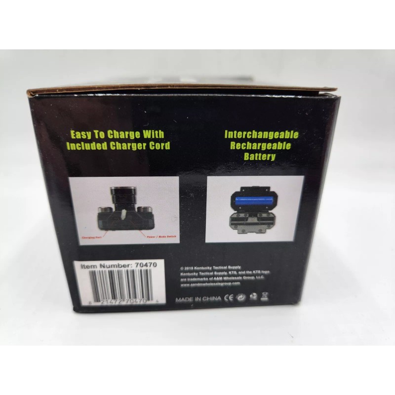 KTS Rechargeable LED Headlamp Work Light Headlight 1600 Lumen Adj