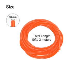 uxcell Polyurethane Round Belts 5mm Dia, 3 Meters (10ft) Length PU Polyurethane Belt for Drive Transmission (Smooth Surface, Orange)