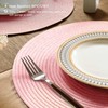 FunWheat Round Braided Placemats Set of 6 Place mats for