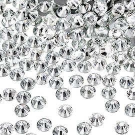 576 Pieces SS30 AB Crystal Diamond Rhinestones Glass Stones Glitter Gems Flat Back Brilliant Round Rhinestones for Nail Art Crafts Makeup Clothes Shoes Decorations (Clear)