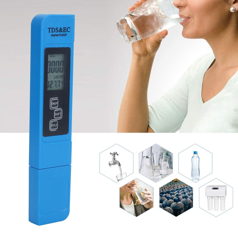 Fdit Portable Digital pH Tester, TDS EC Temperature Meter, Conductivity