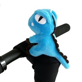 Children's Balance Bike, Scooter, Chest Protector, Handlebar Anti-Collision, Handlebar Protective Cover, Cartoon Doll Handle Decoration, Dinosaur Doll Accessories (Blue)