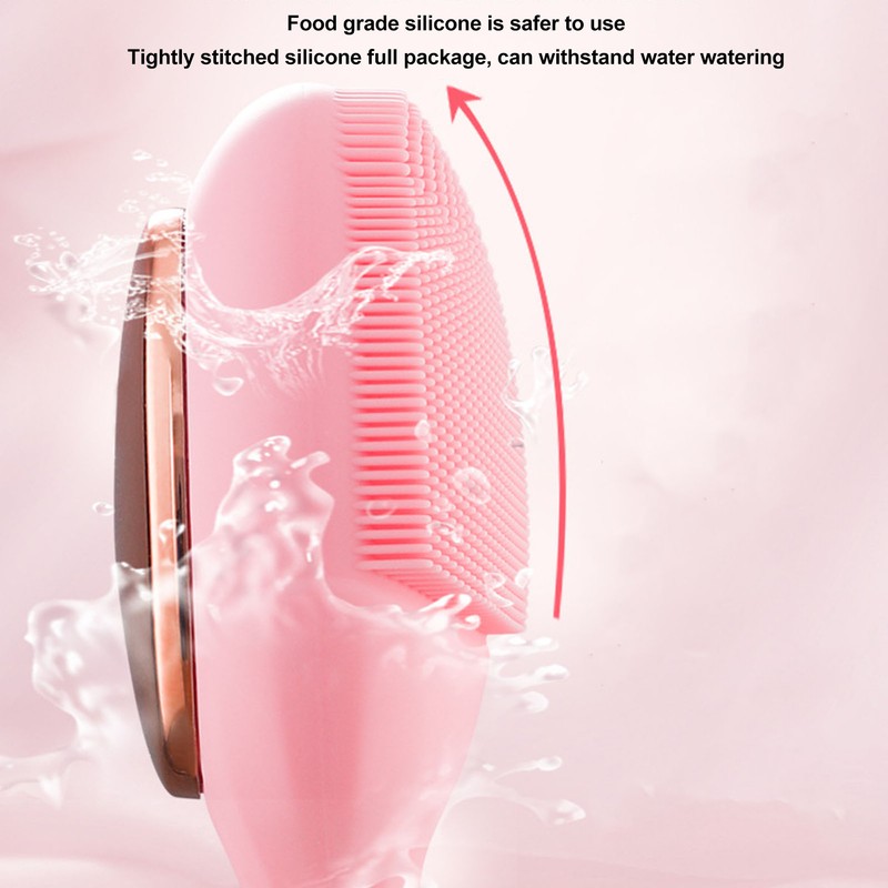 Facial Cleansing Brush Multifunctional Portable Electric Silicone Face Scrubber for