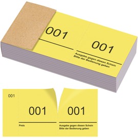 Nezyo Double Number Blocks 1-100 raffle lots with numbers, number blocks, number blocks, 10 cm x 5 cm for wardrobe, raffle, events, parties, fairs, lotteries and hospitalities (yellow)