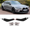 6Pcs Front Bumper Lip Spoiler Anti Collision Carbon Fiber Side