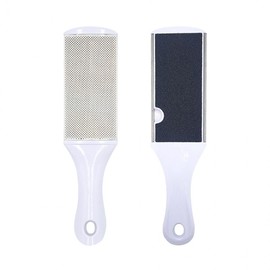 Stainless Steel Double-Sided Foot File (Random Color, Grater & Sandpaper for Heels) Callus Removal 3ea