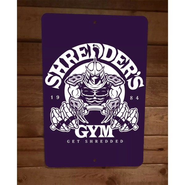 Unbranded Shredders Gym TMNT Ninja Turtles Get Shredded 8x12 Metal