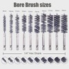 AOKLIT 10 Pieces Wire Brush Drill Bore Cleaning Brush Set