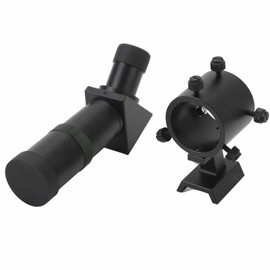 6X30 Finder Scope 45 Degree Full Image FMC HD Multilayer Coating Metal Finderscope with Fixed Bracket for Astronomical Telescope