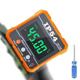 Digital Angle Finder Magnetic Protractor,4 of 90° Measuring Range Mini Digital Level with Backlight Carpenter Tools IP54 Waterproof Cube Inclinometer for Auto Angle Measurement,Motorcycle Maintenance