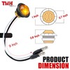 TMH 3/4 Inch Mini Amber Light 3 LED with Connector