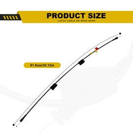 Compatible with 150/F250 Extended Cab Rear Door Latch Cable Kit (1997-2004) - Complete Left & Right Upper/Lower Cable Set (32.2") - Replaces 6L3Z-18264A26-A, 6L3Z-18264A27-A, 6L3Z18264A00C