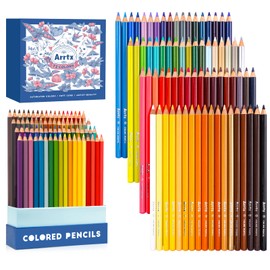 Arrtx 72 Coloured Pencils Set, Premium Soft Core with Vibrant Colours for Colouring Drawing Blending Shading Sketching, Professional Colouring Pencils Art Supplies for Artists, Adults, Beginners