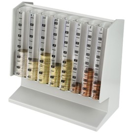 HMF Coin Counter for Sorting and Storing Change, Transparent Coin Sorter with Value Scale as a Money Box for Children, 21 x 19.5 x 10 cm, Light Grey