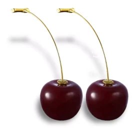 Dtup Aretes Largos Cereza Divinos Elegantes Originales Kawaii