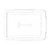 Cetomo 20L*4 Plastic Storage box, Tote box,Organizing Container with Durable