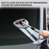 Windshield Cleaning Tool, Car Window Cleaner with 4 Washable Reusable