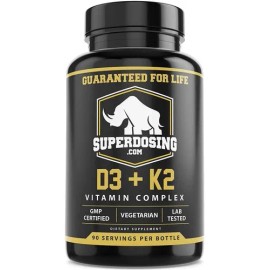 Vitamina D3 K2 Superdosing 90 Cápsulas Veganas Sabor Neutro Salud Ósea y Cardiovascular