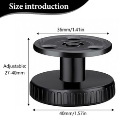 YMTWSRY Pack of 8 Adjustable Furniture Feet, Feet for Furniture, 27-40 mm, Height-Adjustable Cabinet Feet with Anti-Scratch Pad and Mounting Accessories, Black, Adjustable Feet for Cabinets, Tables