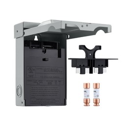 SURAIELEC 30 Amp Fused AC Disconnect Box, Outdoor Pull-Out Switch Enclosure with Fuse, AC Disconnect for Mini Split, Air Conditioning and Home & Light Commercial HVAC Systems, Fuse Included