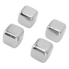 4Pcs Stainless Steel Ice Cubes Reuseable Polishing Beverage Chilling Stones