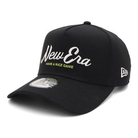 Newera Golf Cap, 9FORTY A-Frame/Long Visor NER35G5707 Stretch Cotton Washable ONSPOTZ Hat, Black, Free size