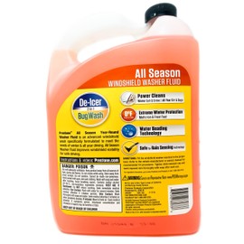 Prestone 2-in-1 All Season Year Round Windshield Washer Fluid 0 Degree (1 Gallon),Orange