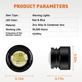 Teguangmei 4 in 1 Car Motorcycle LED Eagle Eye Emergency Strobe Warning Lights Car Truck Accessories DRL Wireless Remote Control Flash Lights 12V White