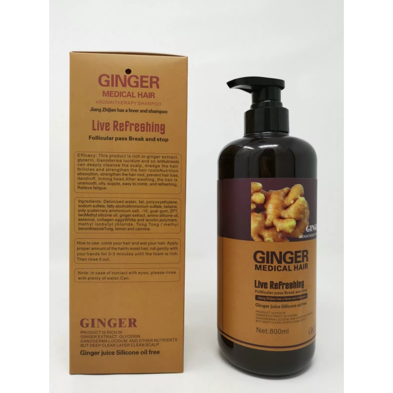 Ocean International GINGER MEDICAL HAIR SHAMPOO (800 ML) WITH HERBAL
