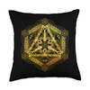 Sacred Geometry Metatron’s Cube Merkaba Esoteric Spiritual Throw Pillow