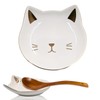 Ceramic Spoon Rest for Kitchen Counter, Cat-Shaped Ceramic Spoon Rest,