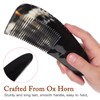 Healeved Large Ox Horn Comb Wide Tooth Detangling Hair Comb