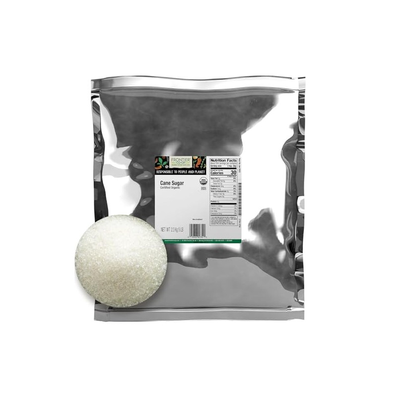 Frontier Bulk Sugar, Cane, Organic, 5 Pound, 80 Ounce