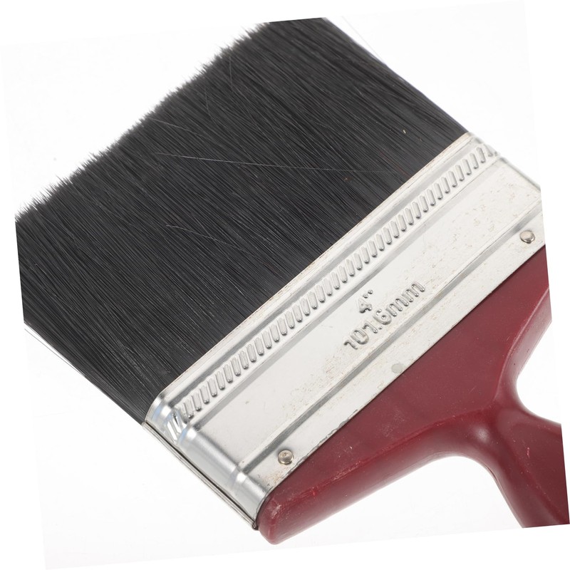 ORFOFE Paint Brush Red Handle Black Bristle Perfect for Wood