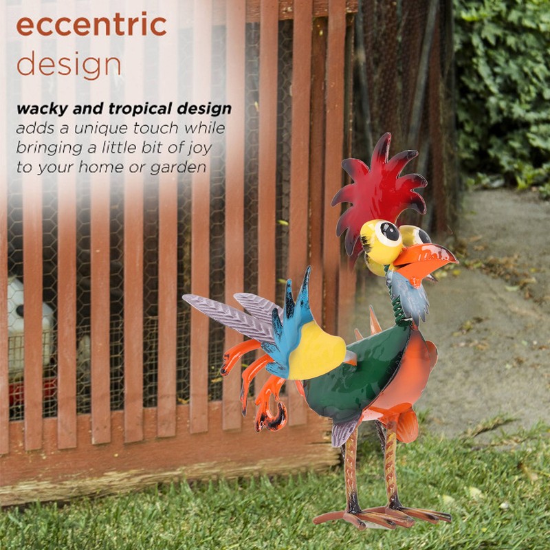 Rooster Statue Figures Ornament Metal Rooster Display Model Toy for